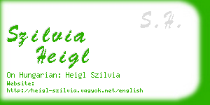 szilvia heigl business card